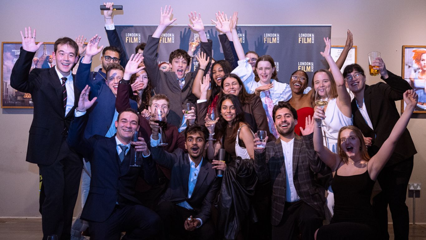 Group shot from graduation celebration drinks